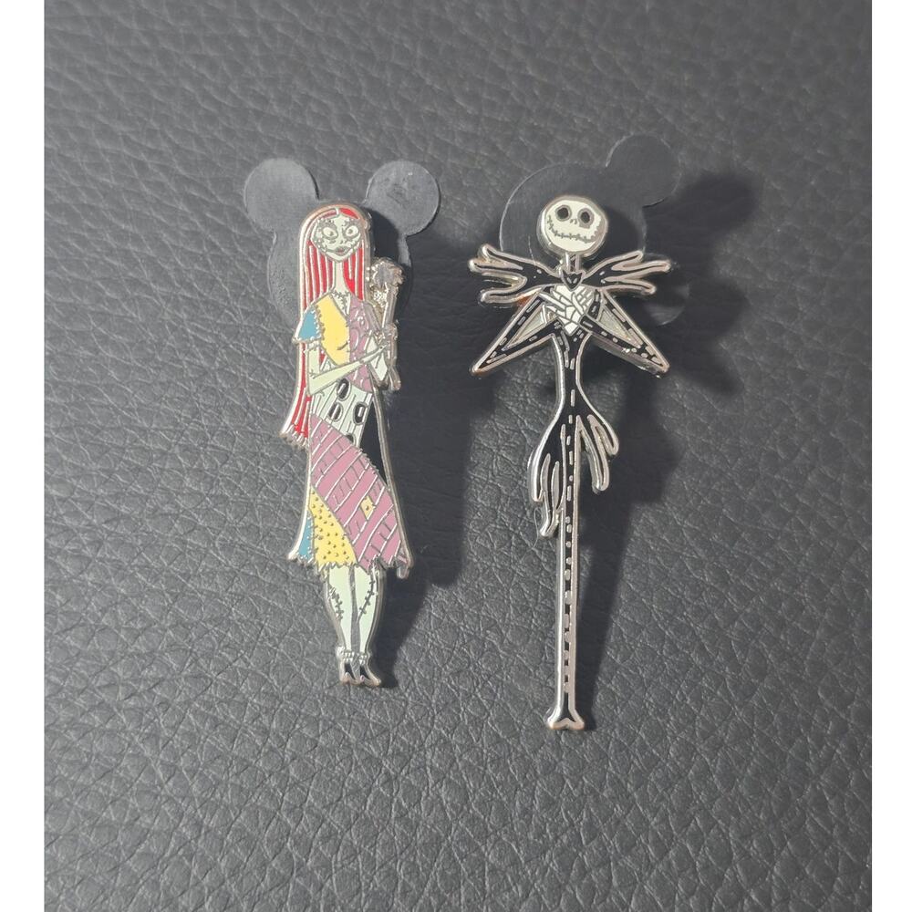 Disney Nightmare Before Christmas Jack Sally Character Pin Set